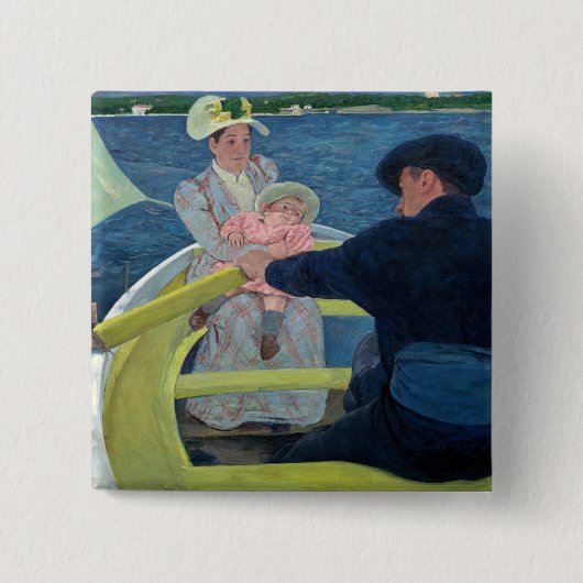 Mary Cassatt - Das Segelboot Button (Vorderseite)