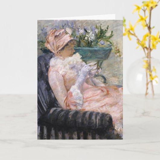 Mary Cassatt - Der Cup der Tee Karte (Gelbe Blume)