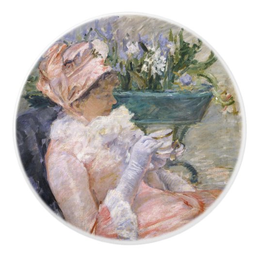 Mary Cassatt - Der Cup der Tee Keramikknauf (Vorderseite)