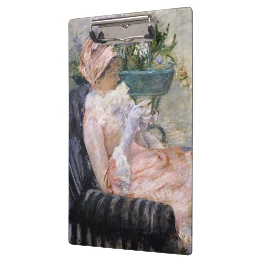 Mary Cassatt - Der Cup der Tee Klemmbrett (Links)