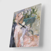 Mary Cassatt - Der Cup der Tee Quadratische Wanduhr (Winkel)