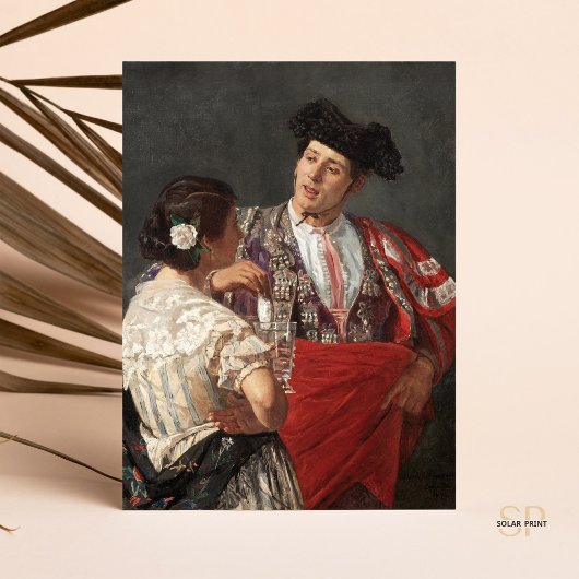 Mary Cassatt, die dem Bullfighter das Panal anbiet Postkarte