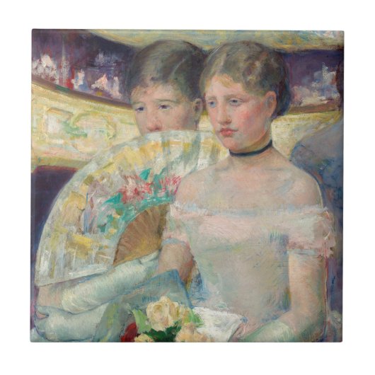 Mary Cassatt - Die Loge Fliese (Vorderseite)