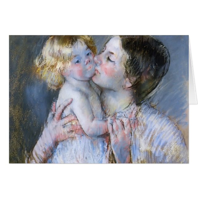 Mary Cassatt: Ein Kuss für Baby Anne (Nr. 3) (Vorderseite (Horizontal))