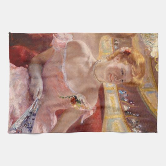 Mary Cassatt - Eine Frau mit Perlenschnur in einer Geschirrtuch (Horizontal)