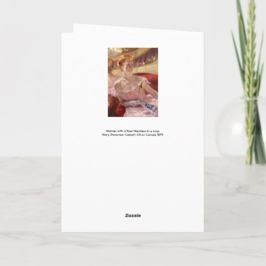 Mary Cassatt - Eine Frau mit Perlenschnur in einer Karte (Rückseite)