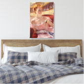 Mary Cassatt - Eine Frau mit Perlenschnur in einer Leinwanddruck (Insitu (Schlafzimmer))