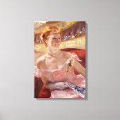 Mary Cassatt - Eine Frau mit Perlenschnur in einer Leinwanddruck (Vorderseite)