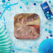 Mary Cassatt - Eine Frau mit Perlenschnur in einer Pappteller (Party)