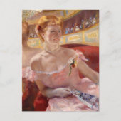 Mary Cassatt - Eine Frau mit Perlenschnur in einer Postkarte (Vorderseite)