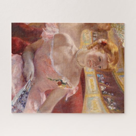 Mary Cassatt - Eine Frau mit Perlenschnur in einer Puzzle (Horizontal)