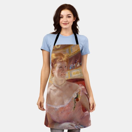 Mary Cassatt - Eine Frau mit Perlenschnur in einer Schürze (Getragen)