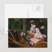 Mary Cassatt - Eine Frau und ein Mädchen fahren Postkarte (Vorne/Hinten)