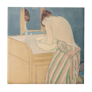 Mary Cassatt - Frau beim Baden Fliese