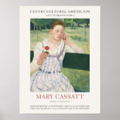 Mary Cassatt Frau mit einer roten Zinnia Art Print Poster (Vorne)