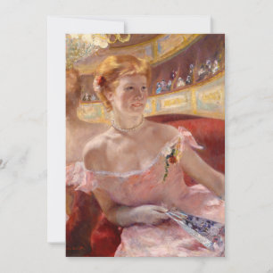 Mary Cassatt - Frau mit Perlenkette in einer Loge Einladung
