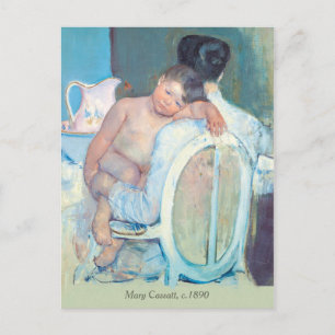 Mary Cassatt Frau sitzend mit Kinderwaffen CC1204 Postkarte