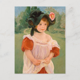 Mary Cassatt "Frühjahr: Margot Stehend in einem Ga Postkarte