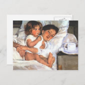 Mary Cassatt - Frühstück in Bed Postkarte (Vorne/Hinten)