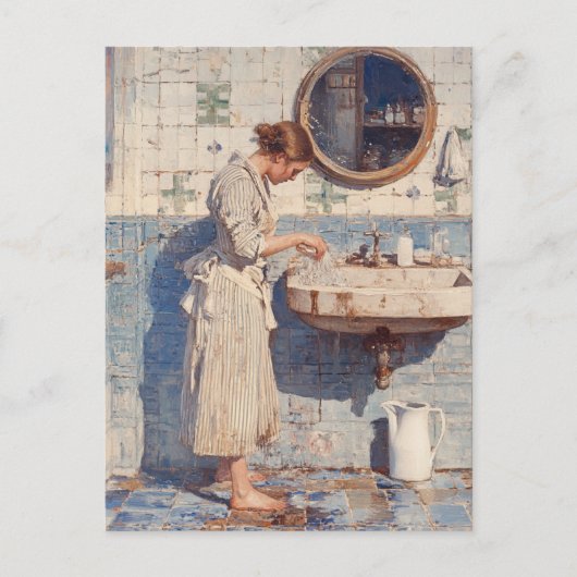 Mary Cassatt Gemälde Vintag Postkarte (Vorderseite)