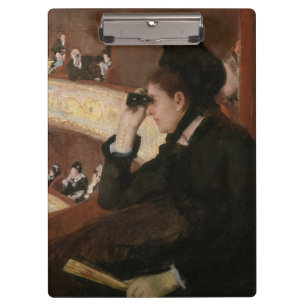 Mary Cassatt - In der Loge Klemmbrett