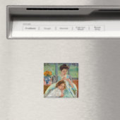 Mary Cassatt - Junge Mutter beim Nähen Magnet (In Situ (Geschirrspüler))