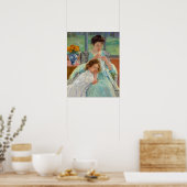 Mary Cassatt - Junge Mutter beim Nähen Poster (Küche)