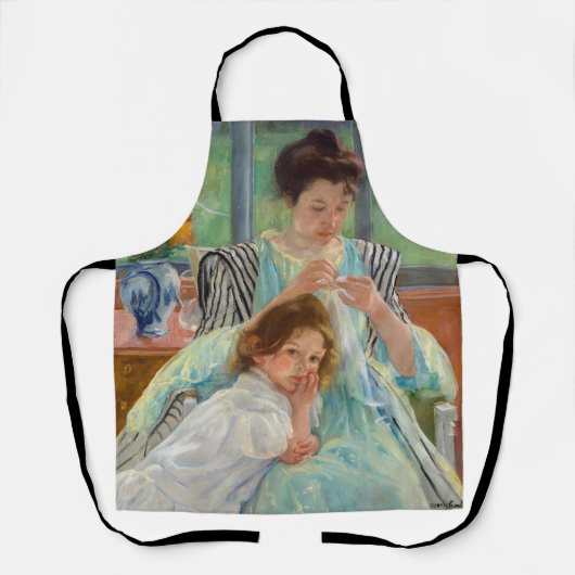 Mary Cassatt - Junge Mutter beim Nähen Schürze (Vorderseite)