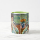 Mary Cassatt - Junge Mutter beim Nähen Tasse (Zentrum)