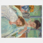 Mary Cassatt - Jungmütternähen Fleecedecke (Vorderseite (Horizontal))