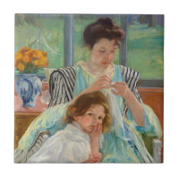 Mary Cassatt - Jungmütternähen