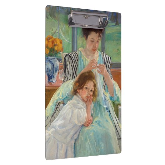 Mary Cassatt - Jungmütternähen Klemmbrett (Rechts)