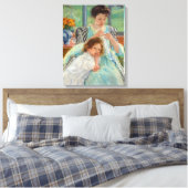 Mary Cassatt - Jungmütternähen Leinwanddruck (Insitu (Schlafzimmer))