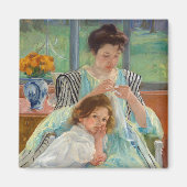 Mary Cassatt - Jungmütternähen Magnet (Vorne)
