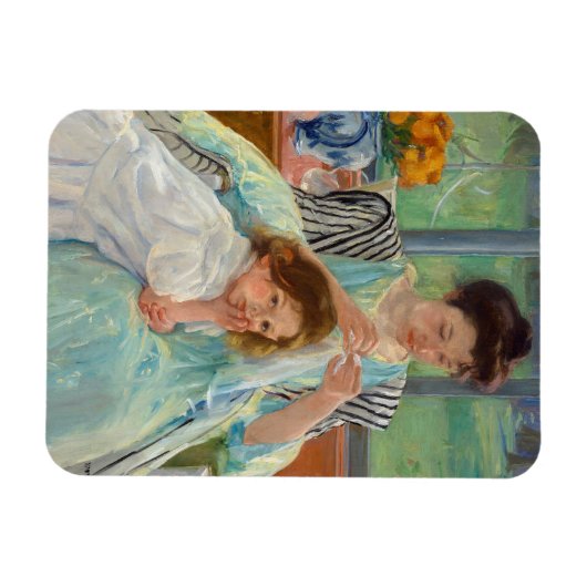 Mary Cassatt - Jungmütternähen Magnet (Horizontal)