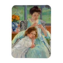 Mary Cassatt - Jungmütternähen