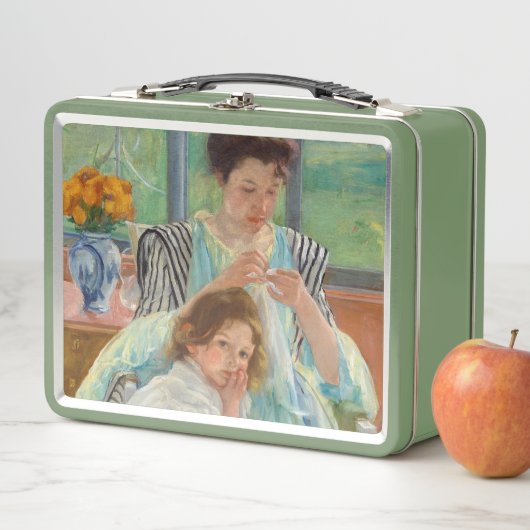 Mary Cassatt - Jungmütternähen Metall Brotdose (Beispiel)