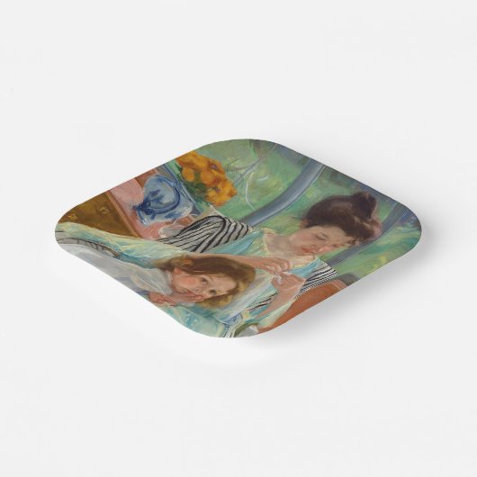 Mary Cassatt - Jungmütternähen Pappteller (Gewinkelt)