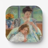 Mary Cassatt - Jungmütternähen Pappteller (Vorderseite)