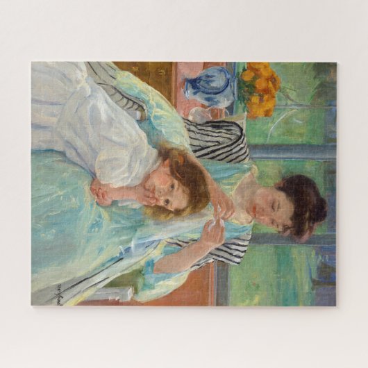 Mary Cassatt - Jungmütternähen Puzzle (Horizontal)