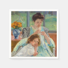 Mary Cassatt - Jungmütternähen Serviette