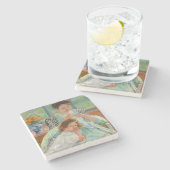 Mary Cassatt - Jungmütternähen Steinuntersetzer (Seitenansicht)