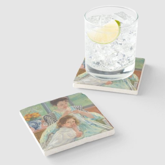 Mary Cassatt - Jungmütternähen Steinuntersetzer (Seitenansicht)