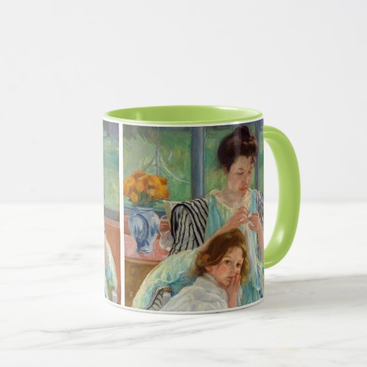 Mary Cassatt - Jungmütternähen Tasse (VorderseiteRechts)