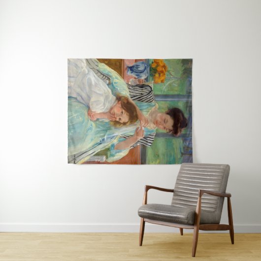 Mary Cassatt - Jungmütternähen Wandteppich (Beispiel (Horizontal))