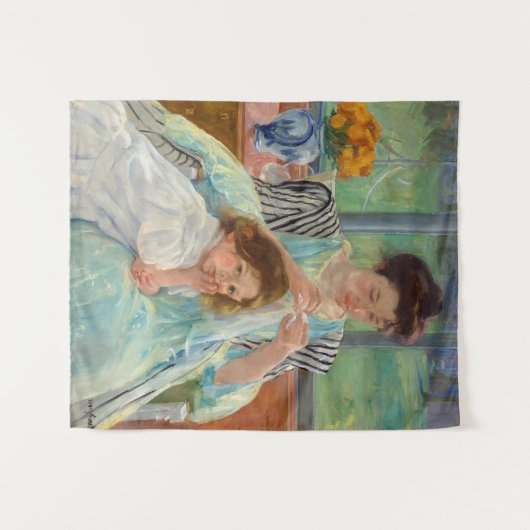 Mary Cassatt - Jungmütternähen Wandteppich (Vorderseite (Horizontal))