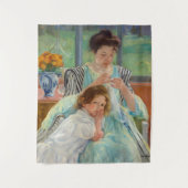 Mary Cassatt - Jungmütternähen Wandteppich (Vorderseite)