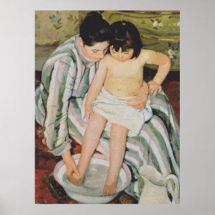 Mary Cassatt Kind badet Gemälde Poster
