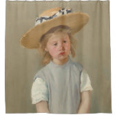 Mary Cassatt - Kind in einem Strohhut Duschvorhang (Vorderseite)