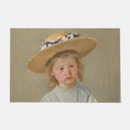 Mary Cassatt - Kind in einem Strohhut Fußmatte